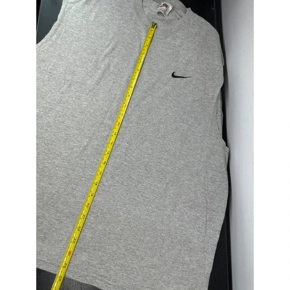 Vintage 90s Nike Cut Sleeve Tank Top Swoosh Shirt Gray - XL - Picture 5 of 5